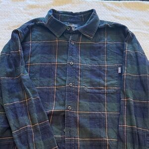 Eddie Bauer Blue and Green Checkered Shirt